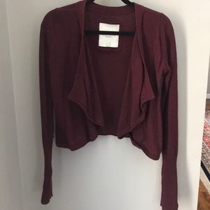 Gilly Hicks open front cropped cardigan